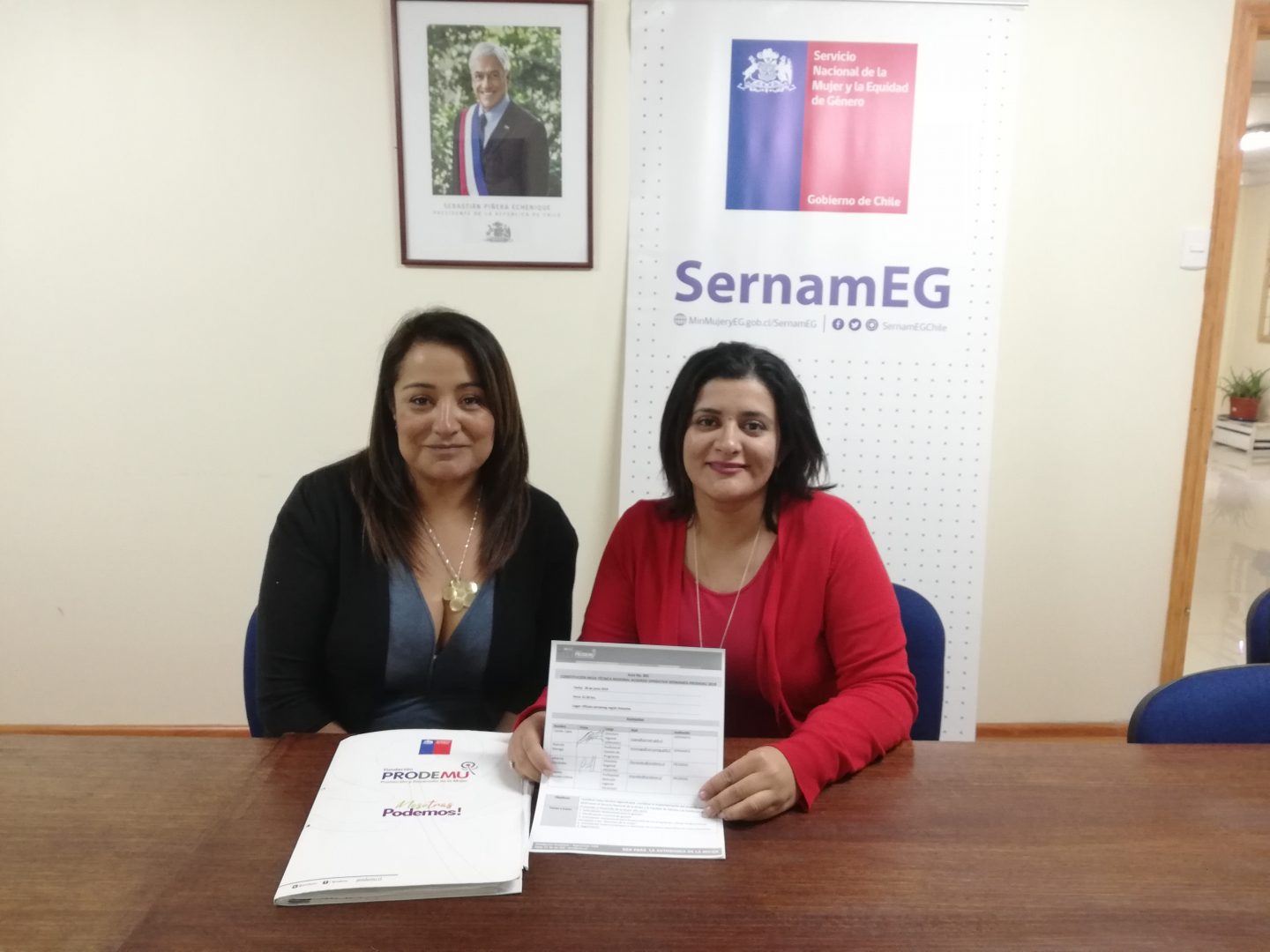 Direcciones regionales del SernamEG y Fundación Prodemu firman acuerdo