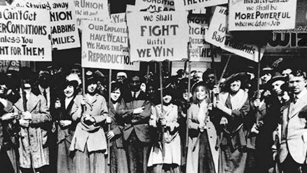 primera huelga día de la mujer, 8 de marzo de 1857 de mujeres trabajadoras